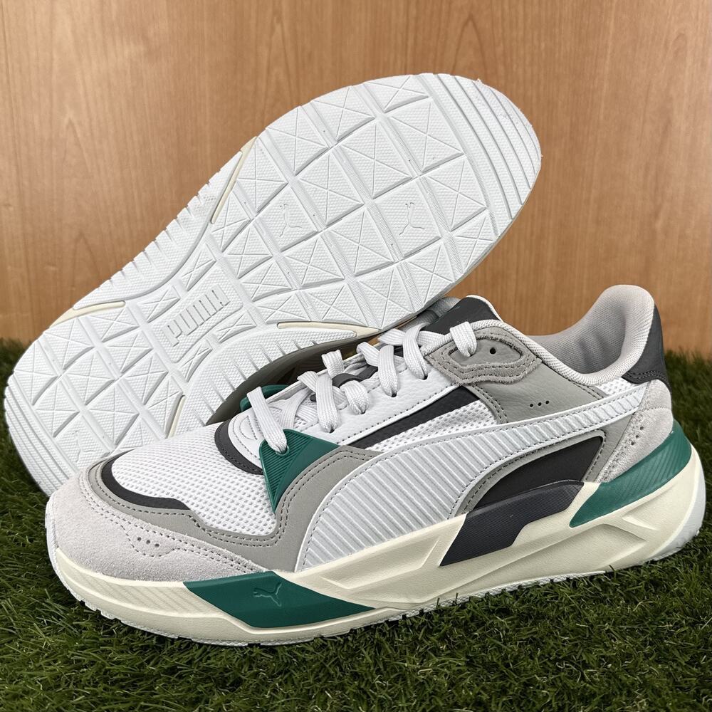 PUMA Trinity 2 White-Silver Mist-Wild Green 400230-15 Men's Size 10.5